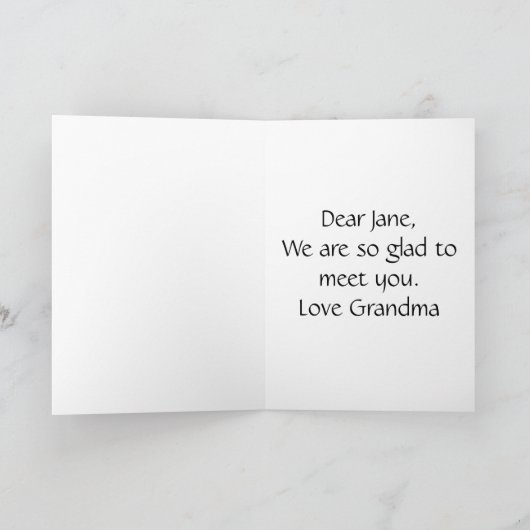 Floral Panda Wenskaart Bedankkaart (Binnen)