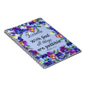 Floral Pansy Flower Inspirerend Scripting Notitieboek (Rechterzijde)