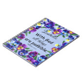 Floral Pansy Flower Inspirerend Scripting Notitieboek (Linkerzijde)