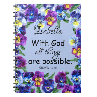  Floral Pansy Flower Inspirerend Scripting Notitieboek