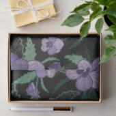 Floral Pansy met Foliage op Donkere achtergrond Tissuepapier (Geschenk)