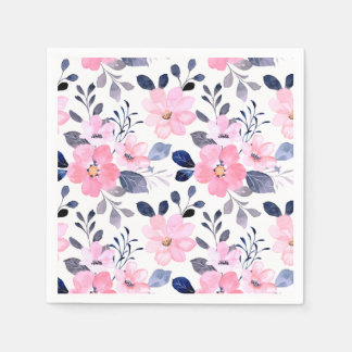 Floral Paper Cocktail Napkins Servet