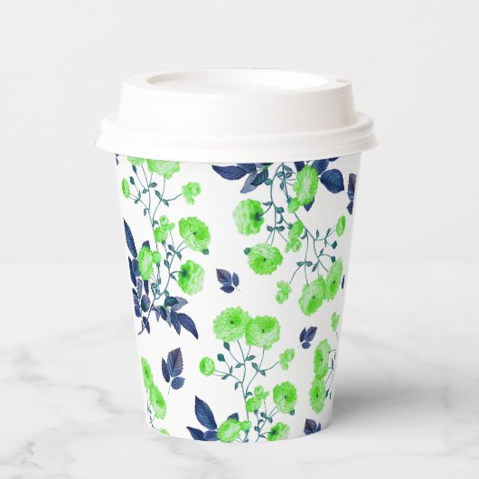 Floral Paper cup Papieren Bekers (Voorkant)