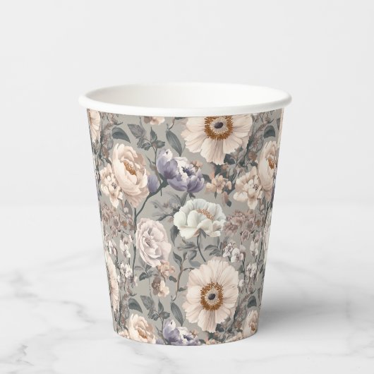Floral Paper Cup Papieren Bekers (Voorkant)