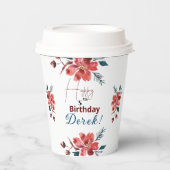 Floral Paper cup Papieren Bekers (Voorkant)