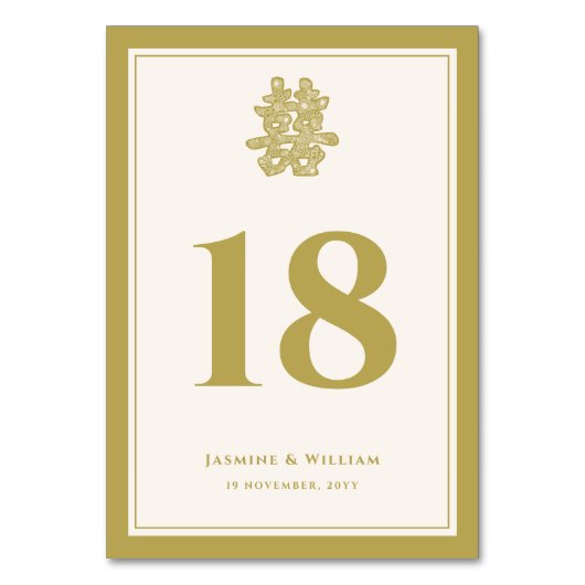 Floral Paper Cut Double Happiness Chinese Wedding Kaart (Achterkant)