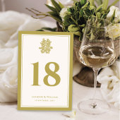 Floral Paper Cut Double Happiness Chinese Wedding Kaart