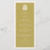 Floral Paper Cut Double Happiness Chinese Wedding Menu (Voorkant)