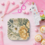 Floral Paper Napkin Papieren Bordje (Feest)