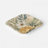 Floral Paper Napkin Papieren Bordje (Gebogen)