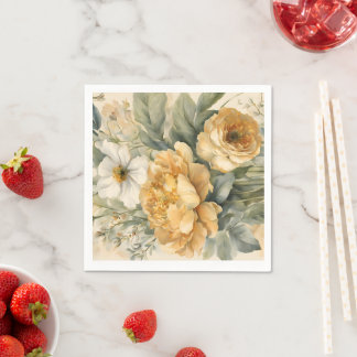 Floral Paper Napkin Servet