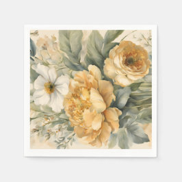 Floral Paper Napkin Servet