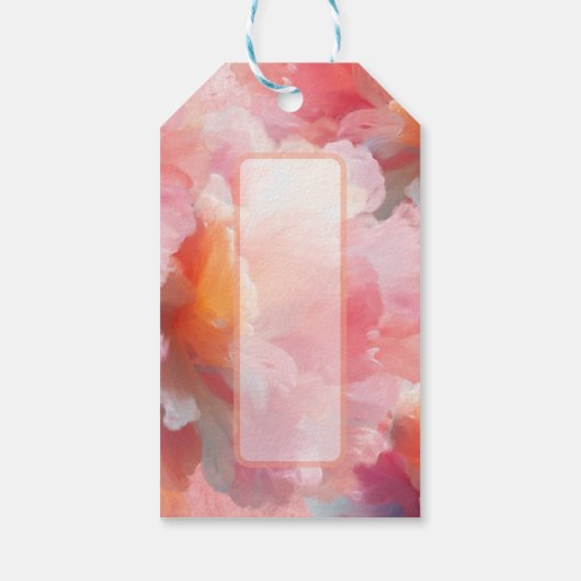 Floral Paper Plate Cadeaulabel (Achterkant)