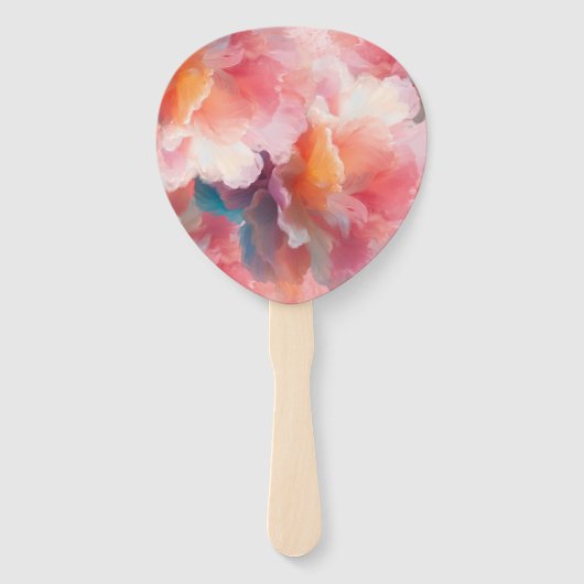 Floral Paper Plate Handwaaier (Achterkant)