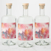 Floral Paper Plate Likeurfles Etiket (Flessen)