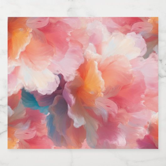 Floral Paper Plate Likeurfles Etiket (Enkel label)