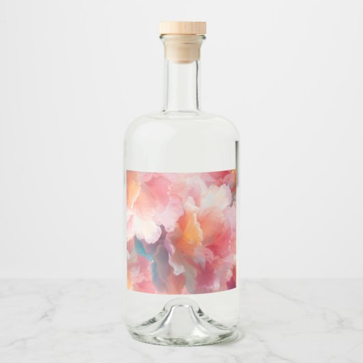 Floral Paper Plate Likeurfles Etiket (Voorkant)