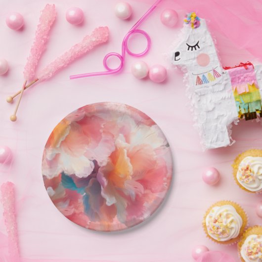 Floral Paper Plate Papieren Bordje (Feest)