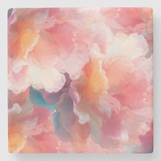 Floral Paper Plate Stenen Onderzetter (Voorkant)