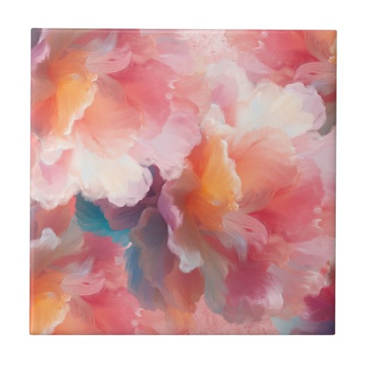 Floral Paper Plate Tegeltje (Voorkant)