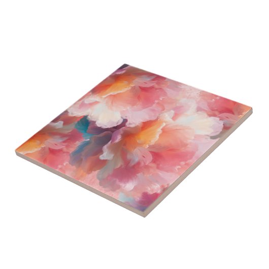 Floral Paper Plate Tegeltje (Zijkant)