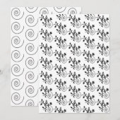 Floral papier voor zwart-wit (Voorkant / Achterkant)