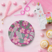 Floral Papieren Bordje (Feest)