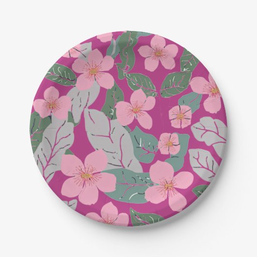 Floral Papieren Bordje (Voorkant)