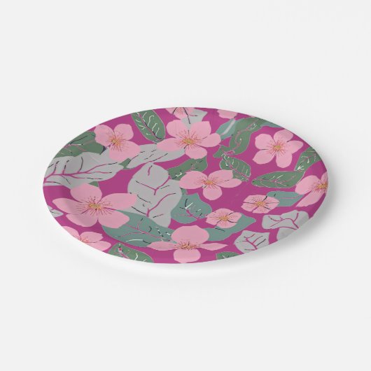 Floral Papieren Bordje (Gekanteld)