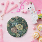 Floral Papieren Bordje (Feest)