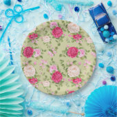 Floral Papieren Bordje (Feest)