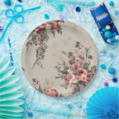 Floral Papieren Bordje (Feest)