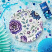 Floral Papieren Bordje (Feest)