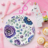 Floral Papieren Bordje (Feest)