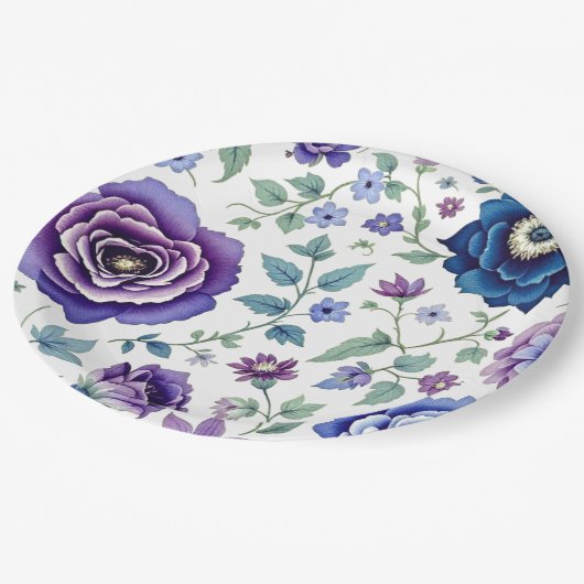 Floral Papieren Bordje (Gekanteld)