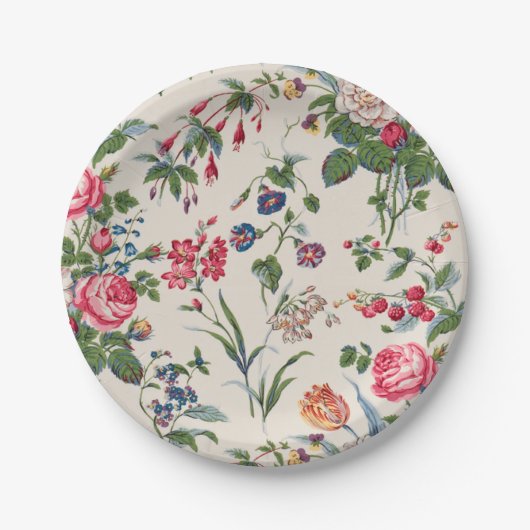 Floral  papieren bordje (Voorkant)