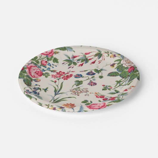 Floral  papieren bordje (Gekanteld)