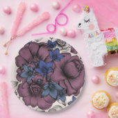 Floral Papieren Bordje (Feest)