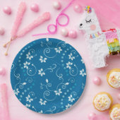 Floral Papieren Bordje (Feest)