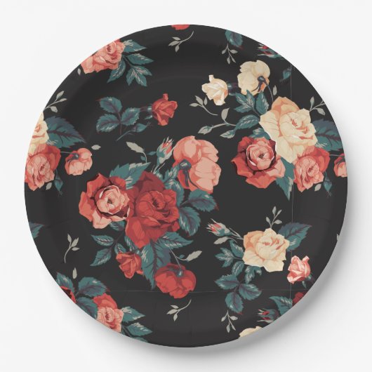 Floral Papieren Bordje (Voorkant)