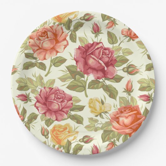 Floral Papieren Bordje (Voorkant)