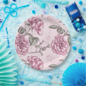 Floral Papieren Bordje (Feest)