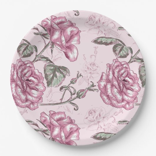 Floral Papieren Bordje (Voorkant)