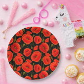 Floral Papieren Bordje (Feest)