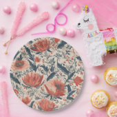 Floral Papieren Bordje (Feest)