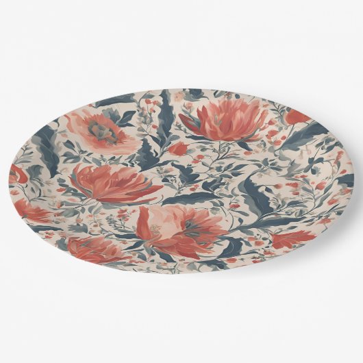  Floral Papieren Bordje (Gekanteld)