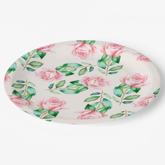 Floral Papieren Bordje (Gekanteld)