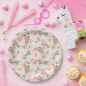  Floral Papieren Bordje (Feest)