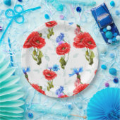 Floral Papieren Bordje (Feest)