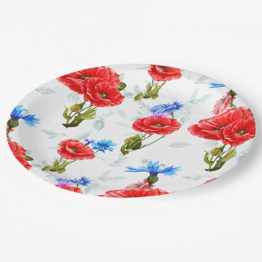 Floral Papieren Bordje (Gekanteld)